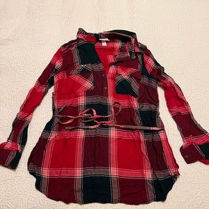 Maternity Flannel Blouse